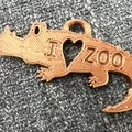 Thẻ cá sấu “I love zoo” (Crocodile tag I love zoo) - Thumbnail 2