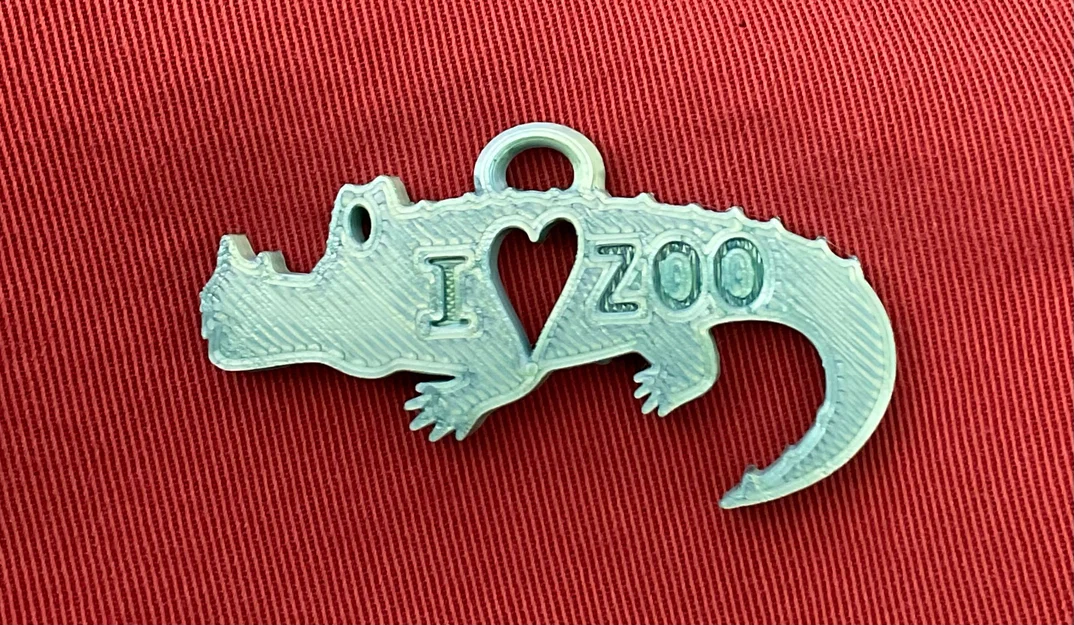 Thẻ cá sấu “I love zoo” (Crocodile tag I love zoo) - Image 3