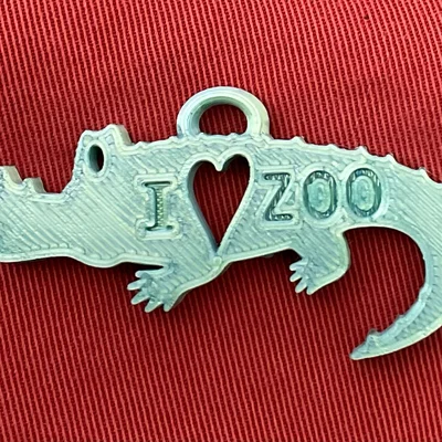 Thẻ cá sấu “I love zoo” (Crocodile tag I love zoo)