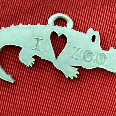 Thẻ cá sấu “I love zoo” (Crocodile tag I love zoo)