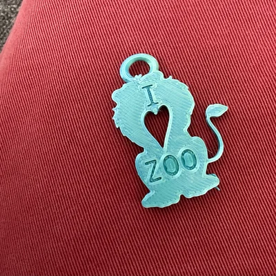 Thẻ sư tử “I love zoo” (Lion tag I love zoo)