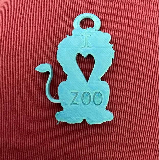 Thẻ sư tử “I love zoo” (Lion tag I love zoo) - Image 5