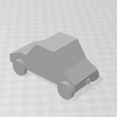 Mô hình xe hơi đồ chơi tối giản - File in 3D miễn phí