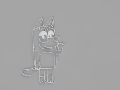 Mô hình treo tường Chilli Heeler từ phim Bluey - File in 3D - Image 1