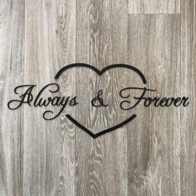 Trang trí treo tường Always & Forever - Mẫu decor trái tim lãng mạn