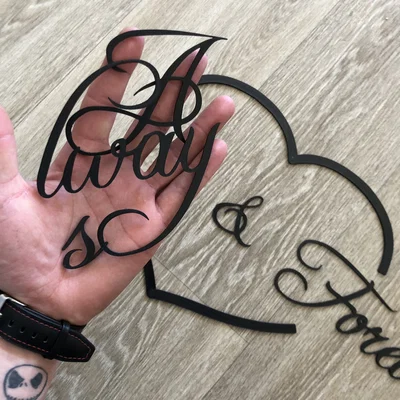Trang trí treo tường Always & Forever - Mẫu decor trái tim lãng mạn