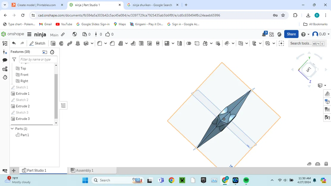 Mô hình phi tiêu Ninja (Shuriken) in 3D cực chất - Image 2