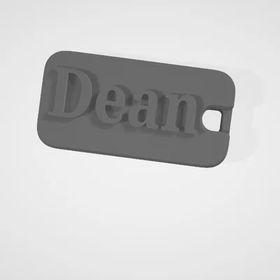 Mẫu còi thổi cá nhân tùy chỉnh tên Dean in 3D đẹp mắt
