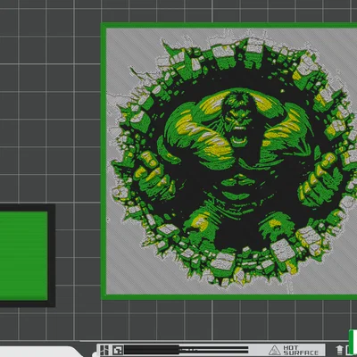 Hulk rage - Magnet paint (Hueforge)