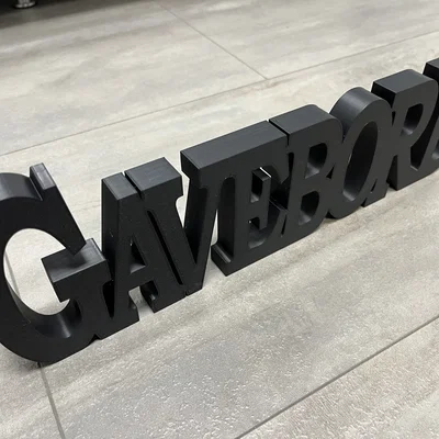 Mẫu in 3D biển báo bàn quà tặng GaveBord cho tiệc và sự kiện