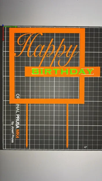Mẫu trang trí bánh kem Happy Birthday 3D - Phụ kiện sinh nhật đẹp - Image 1