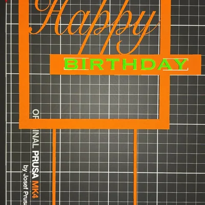 Mẫu trang trí bánh kem Happy Birthday 3D - Phụ kiện sinh nhật đẹp