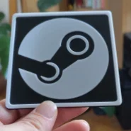 Miếng lót ly Steam Logo in 3D trang trí góc máy tính siêu đẹp