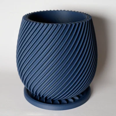 Đĩa Lót Chậu Cây Modern Spiral Planter - Thiết Kế Xoắn Ốc Thoát Nước