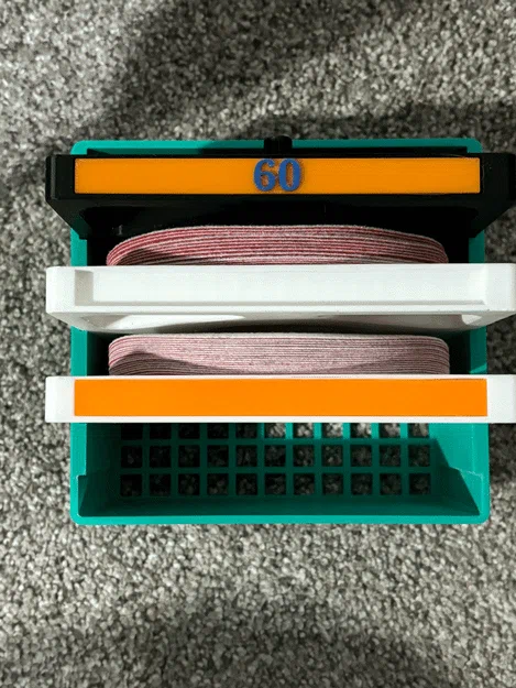 Khay sắp xếp giấy nhám 5 inch (Sanding Disc Tray Organizer) in 3D - Image 1