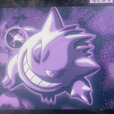 Tranh in 3D Gengar Shadowball phong cách Hueforge tuyệt đẹp