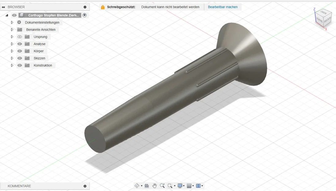 Nút Bịt Trang Trí Nẹp Xe Carthago - File In 3D Chi Tiết - Image 1