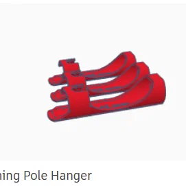 Giá treo cần câu 3D (Fishing Pole Hanger) - Giải pháp lưu trữ gọn gàng