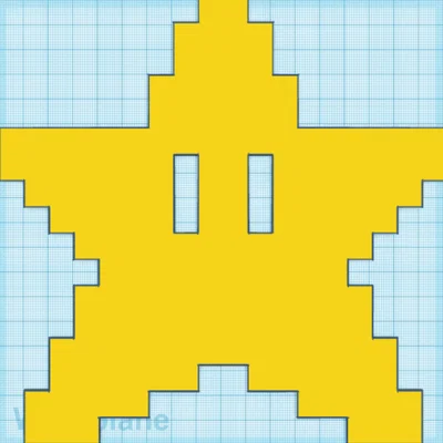 Mô hình Ngôi Sao Super Mario (Super Mario Star) treo tường ấn tượng