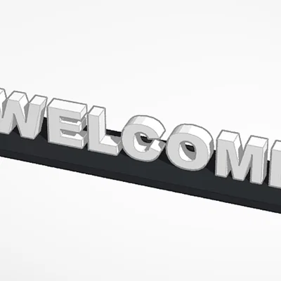 Mẫu in 3D Bảng chữ Welcome trang trí để bàn độc đáo