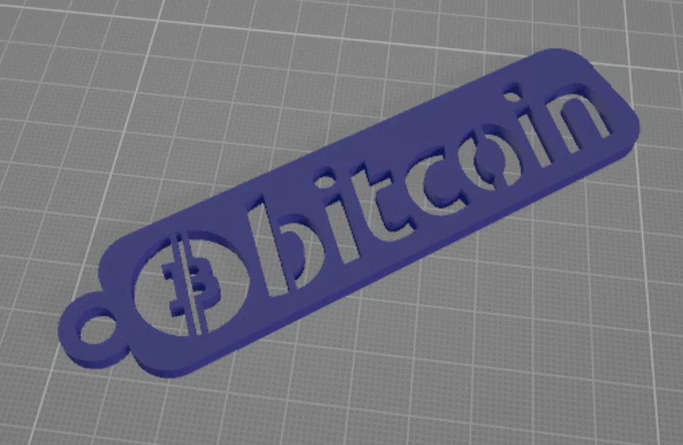 Móc khóa Bitcoin in 3D thiết kế hiện đại độc đáo - Image 1
