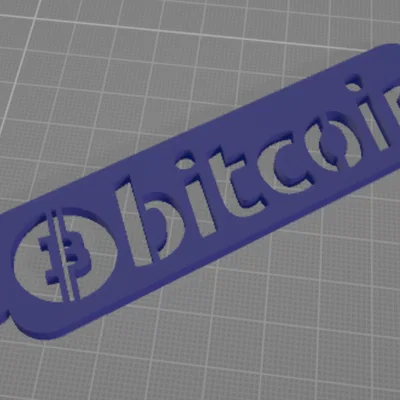 Móc khóa Bitcoin in 3D thiết kế hiện đại độc đáo