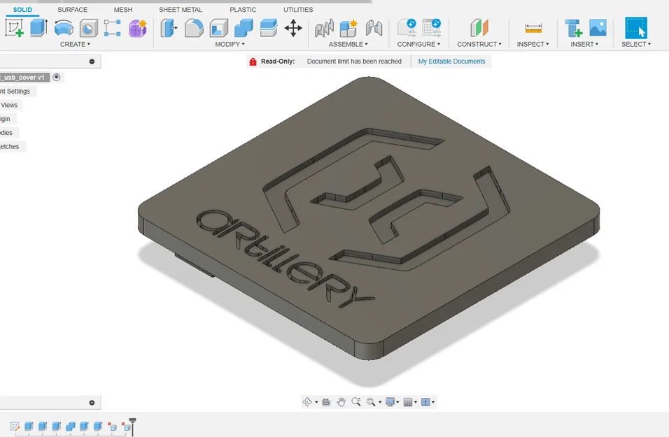 Nắp đậy cổng USB cho máy in 3D Artillery Sidewinder X2 (Klipper) - Image 3
