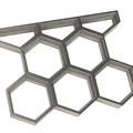 Tấm lưới tổ ong module (HEX_BORDER_VERTICAL_FEMELLE_3odd) in 3D - Thumbnail 2