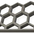 Tấm lưới tổ ong module (HEX_BORDER_VERTICAL_FEMELLE_3odd) in 3D - Thumbnail 3