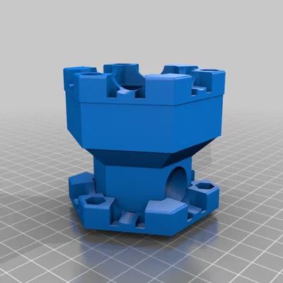Phễu xoáy 6 cổng cho đường đua bi Gravitrax - Phụ kiện 3D độc đáo