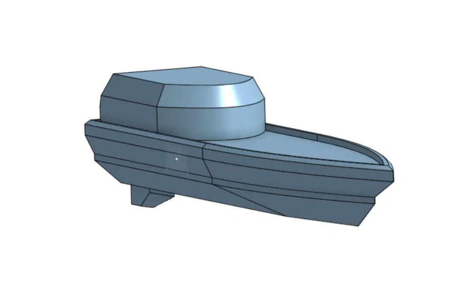Mô hình du thuyền trang trí 3D đơn giản - File in STL miễn phí - Image 1