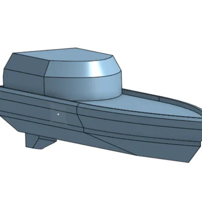 Mô hình du thuyền trang trí 3D đơn giản - File in STL miễn phí