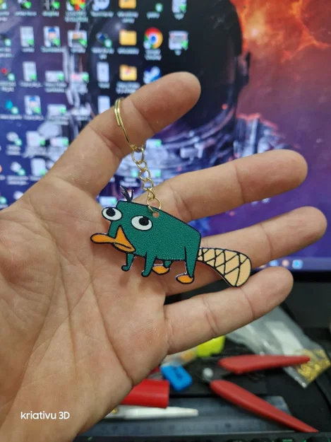 Mô hình móc khóa 3D Perry the Platypus xinh xắn - Image 1