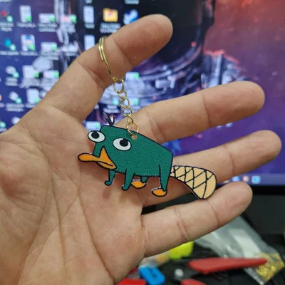 Mô hình móc khóa 3D Perry the Platypus xinh xắn