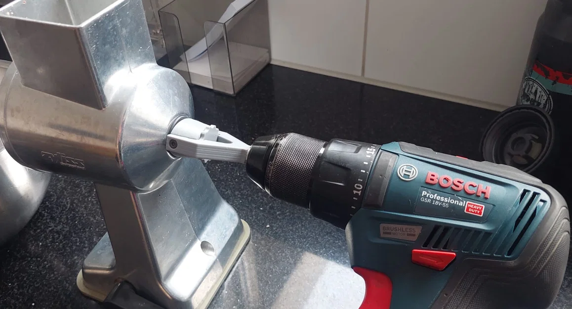 Adapter gắn drill cho Zyliss drum grater - Image 1