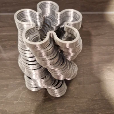 Hoa 5 cánh lò xo Slinky (Fidget) in 3D