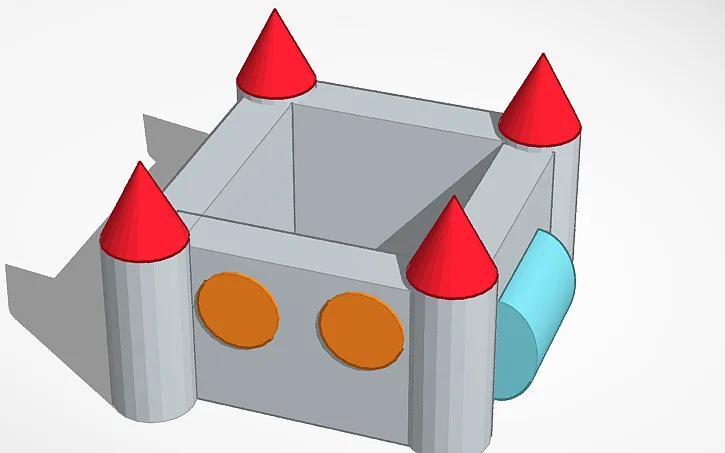 Mô hình lâu đài mini in 3D trang trí bàn làm việc - Image 1