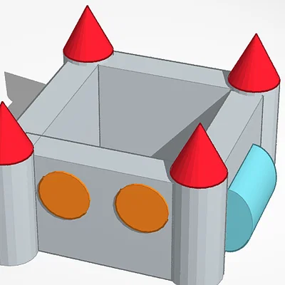 Mô hình lâu đài mini in 3D trang trí bàn làm việc