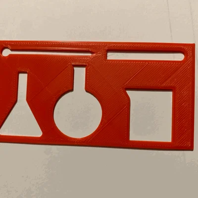 Thước vẽ khuôn mẫu thiết bị hóa học in 3D hữu ích cho học tập