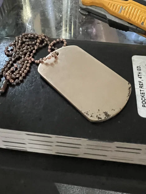 Mẫu in 3D Helldivers Dogtag tối ưu cho đúc kim loại (Sand Casting) - Image 3