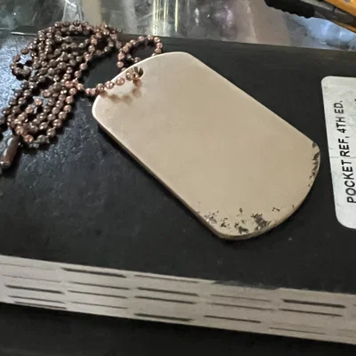 Mẫu in 3D Helldivers Dogtag tối ưu cho đúc kim loại (Sand Casting)