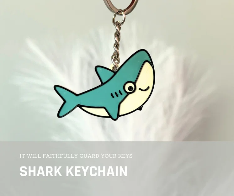 Móc khóa cá mập 3D (Happy Shark) siêu đáng yêu cho mọi nhà - Image 1