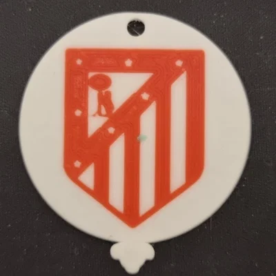 Móc khóa huy hiệu Atlético Madrid in 3D
