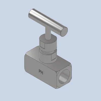 Mô hình 3D Van kim 1/2 inch (Needle Valve) chi tiết sắc nét