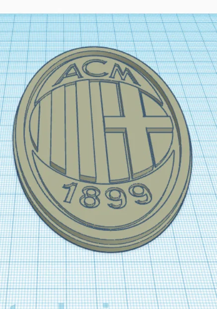 Mô hình 3D Logo AC Milan cực đẹp cho fan hâm mộ bóng đá - Image 1