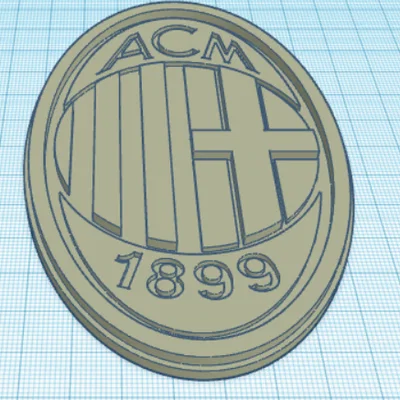 Mô hình 3D Logo AC Milan cực đẹp cho fan hâm mộ bóng đá