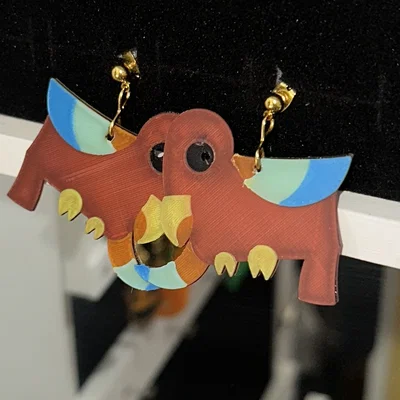 Bông tai 3D hình chú vẹt xinh xắn (Earrings Parrot)