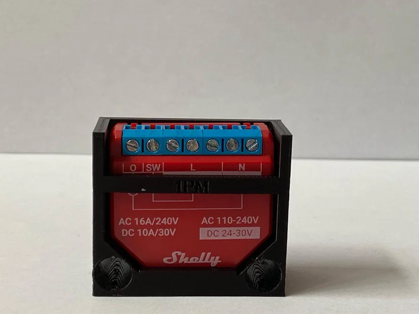 Giá đỡ Shelly 1PM (Shellyhalterung) in 3D gọn gàng, chắc chắn - Image 1