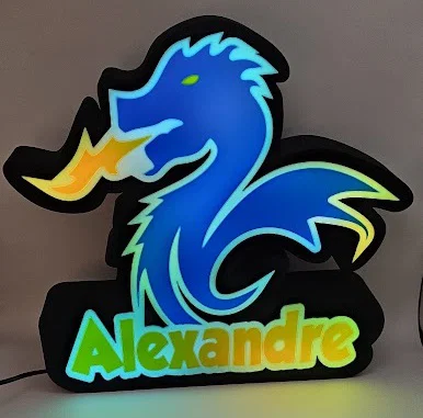 Mẫu đèn 3D Porto Name Lamp tùy chỉnh logo rồng độc đáo - Image 7