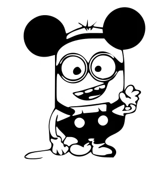 Mô hình trang trí Minion kết hợp chuột Mickey cực đáng yêu - Image 1